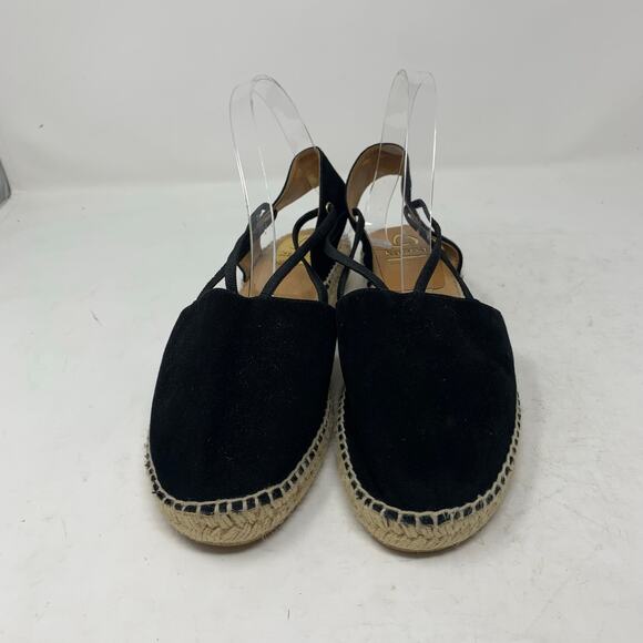 Kanna Thanos Black Suede Closed Toe Espadrilles Made in Spain Size 41 Slingback - Picture 2 of 8